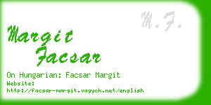 margit facsar business card